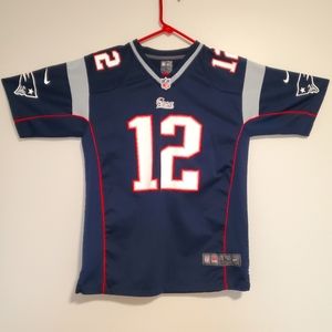 TOM BRADY NFL TEAM APPAREL Youth New England Patriots #12 Game Jersey LARGE